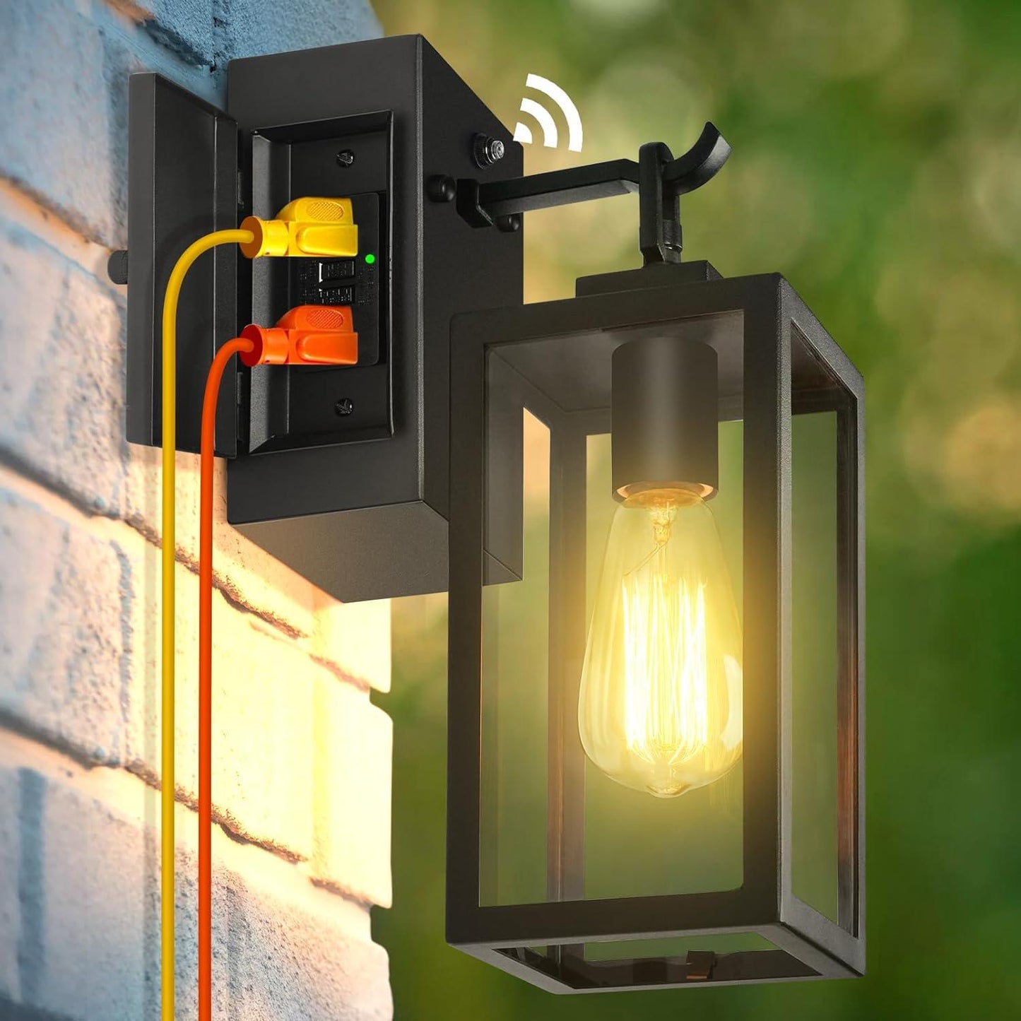 Outdoor Wall Lights Dusk to Dawn Waterproof Anti-Rust with GFCI Outlet - okeli lights
