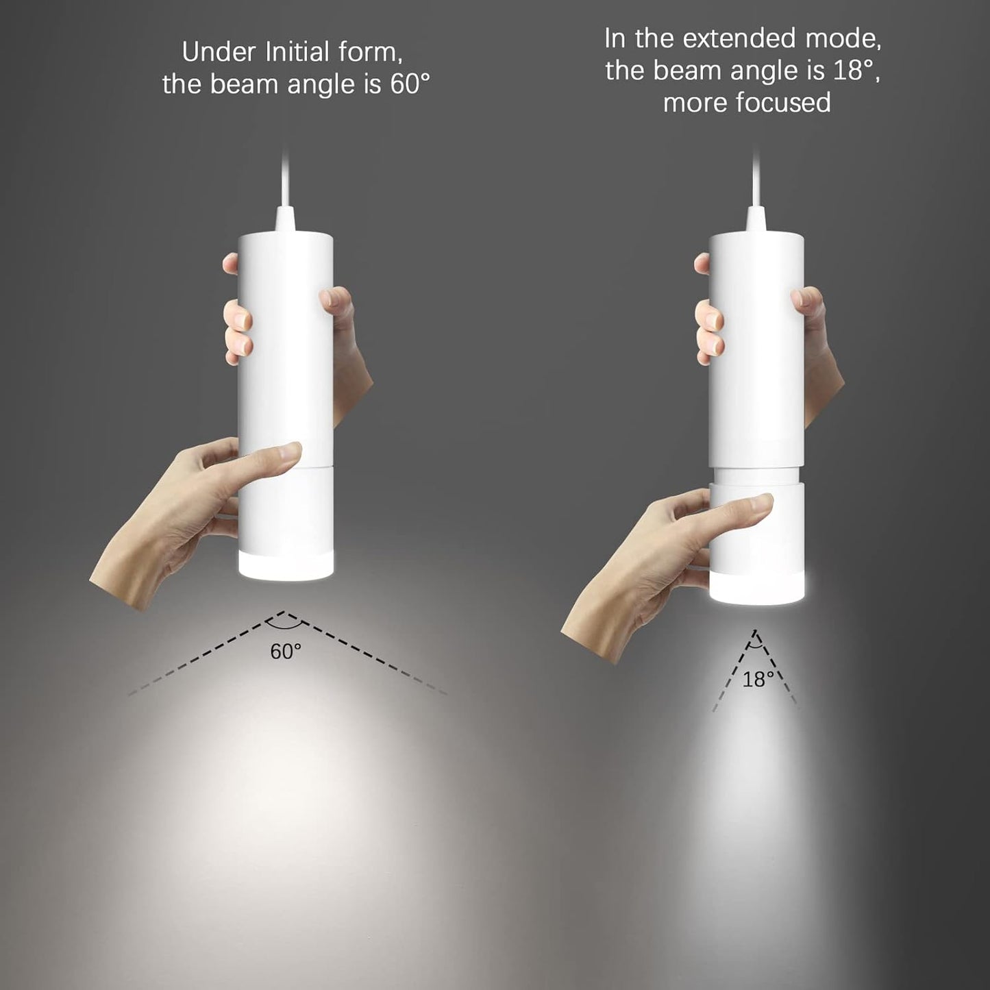OKELI Modern Pendant Lights White LED Mini Kitchen Island Lights 3-pack - okeli lights