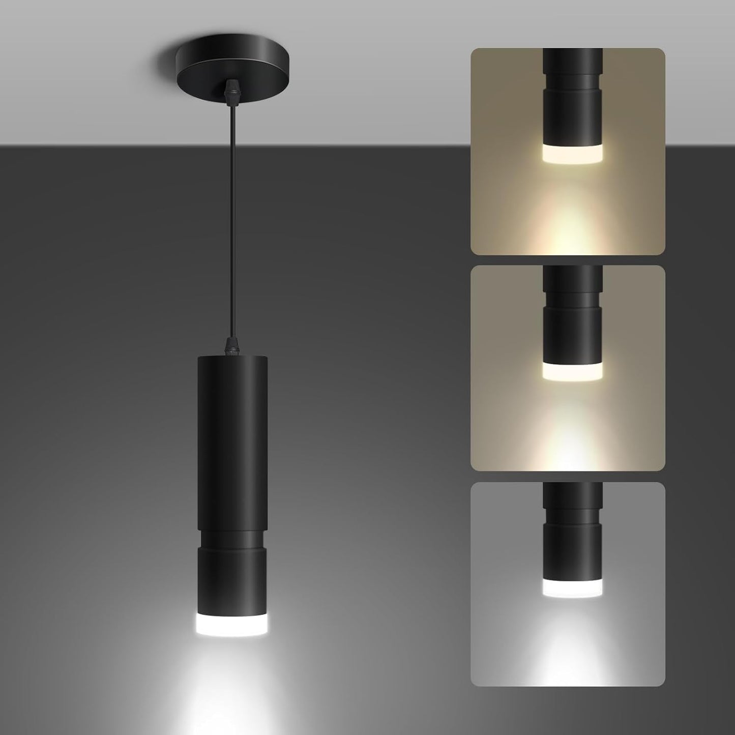 OKELI Pendant Lights 3-Color Unique LED for Kitchen Island Bar 3-Pack - okeli lights