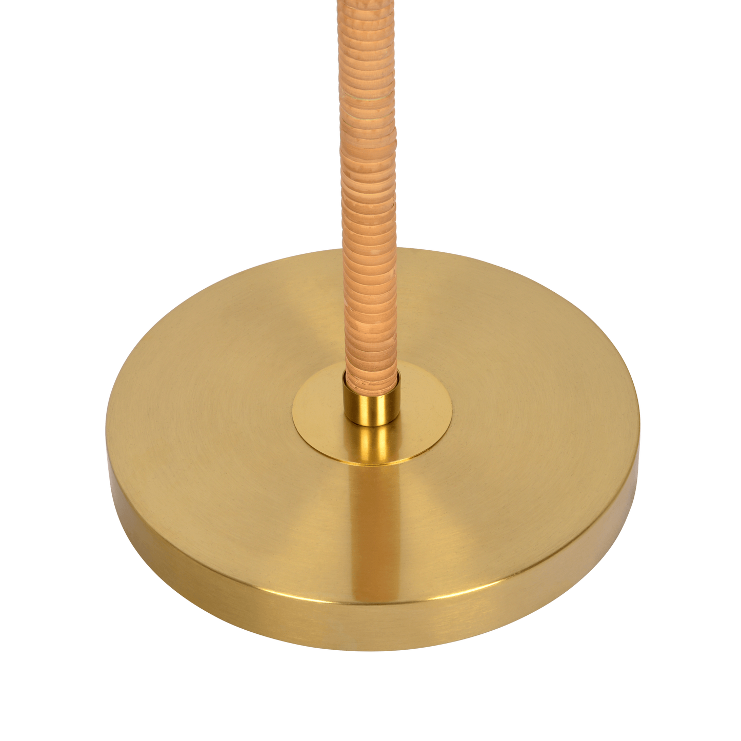 2-Light Floor Lamp Gold Brass Natural Rattan Tube Double On/Off Pull Chain - okeli lights
