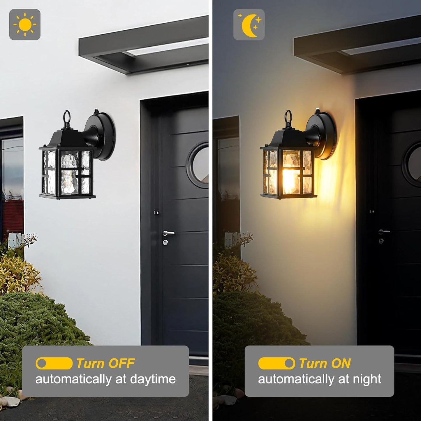 Outdoor Wall Lights 1-2-3Pack Dusk to Dawn Porch Fixtures Wall Mounted - okeli lights