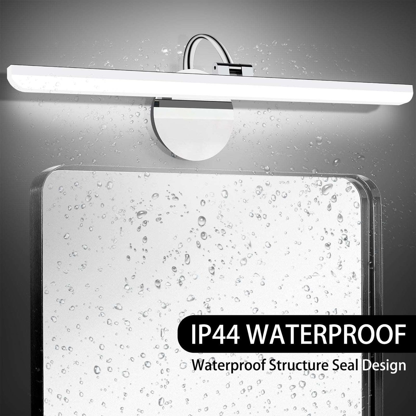 Bathroom Light Fixtures 180°Rotatable Dimmable LED Vanity Light Stainless Steel - okeli lights