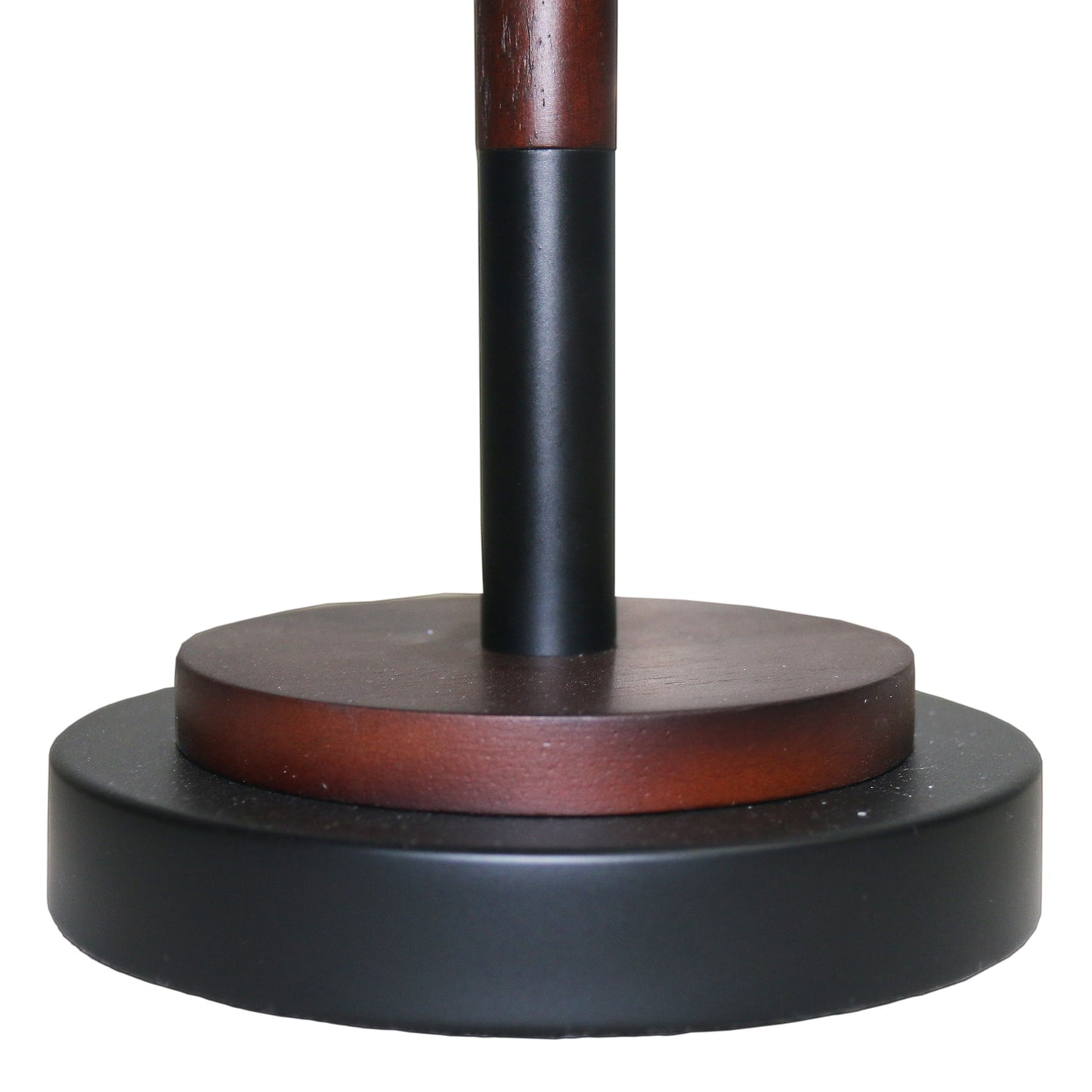 Black Umbrella Shaped Table Lamp Walnut Finish Bronze 110V - okeli lights