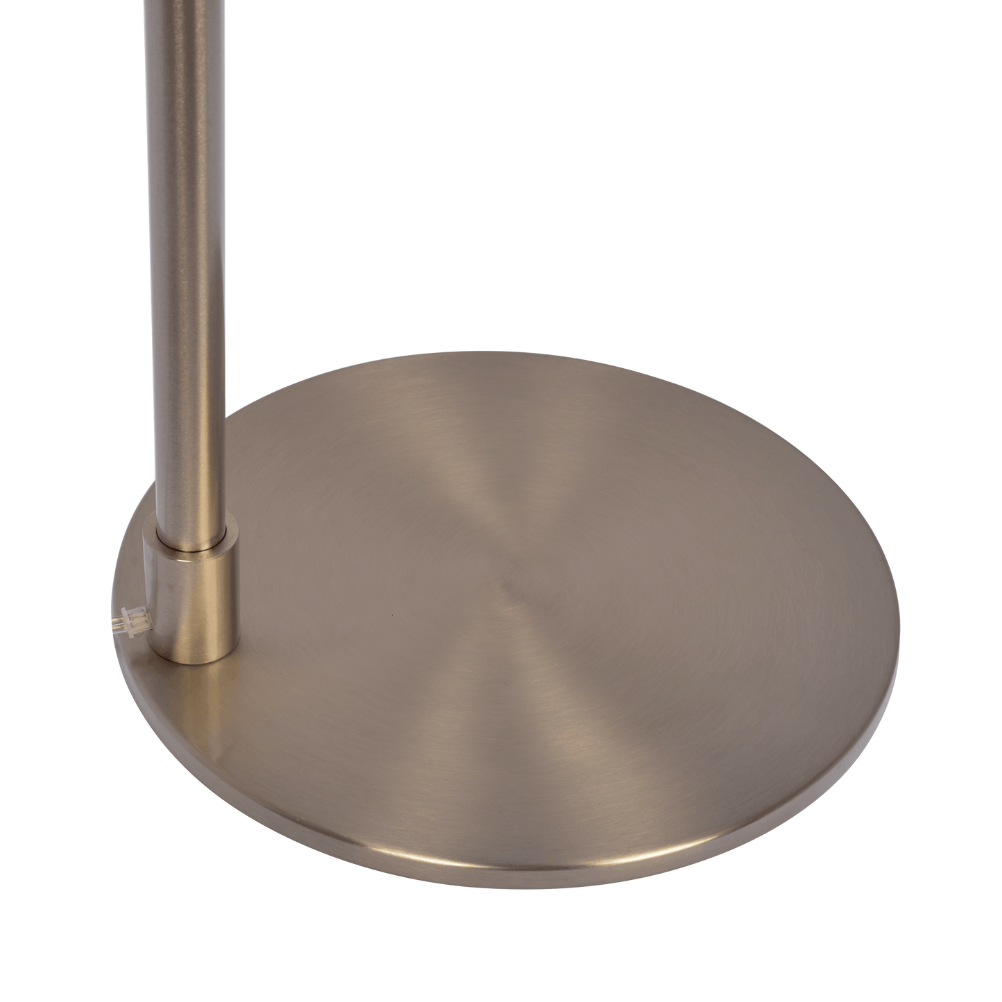 Brushed Nickel Floor Lamp with Rotary Switch Metal Base White Linen Shade - okeli lights