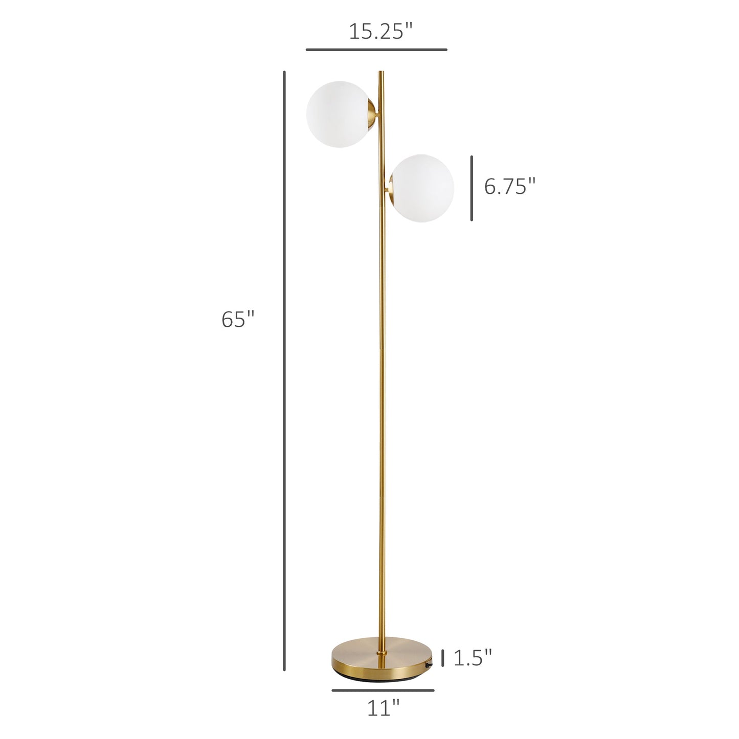 Floor Lamp Glass Light Shade Modern Classic Portable Decorative Lighting White - okeli lights