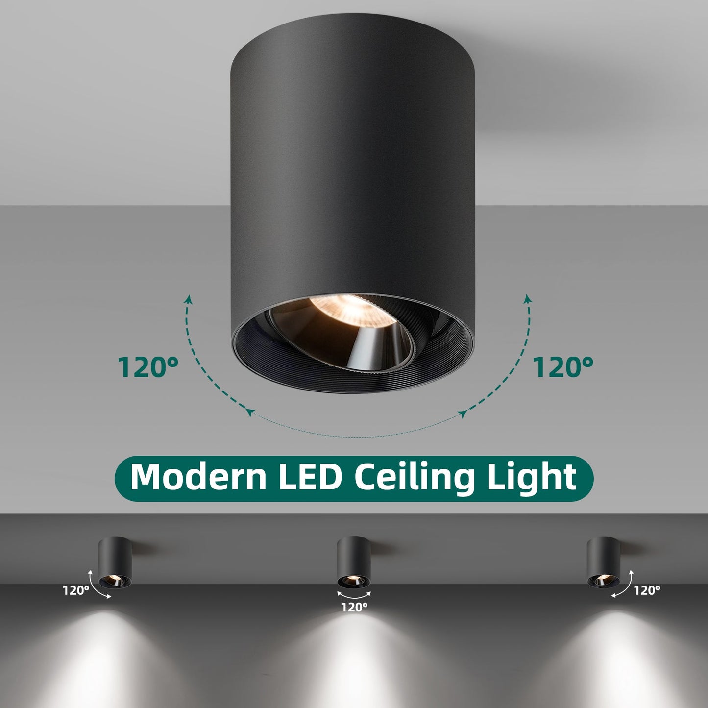 Modern LED Dimmable Ceiling Light Fixtures 20W 1300LM 2700K-6000K Flush Mount Close Lighting - okeli lights