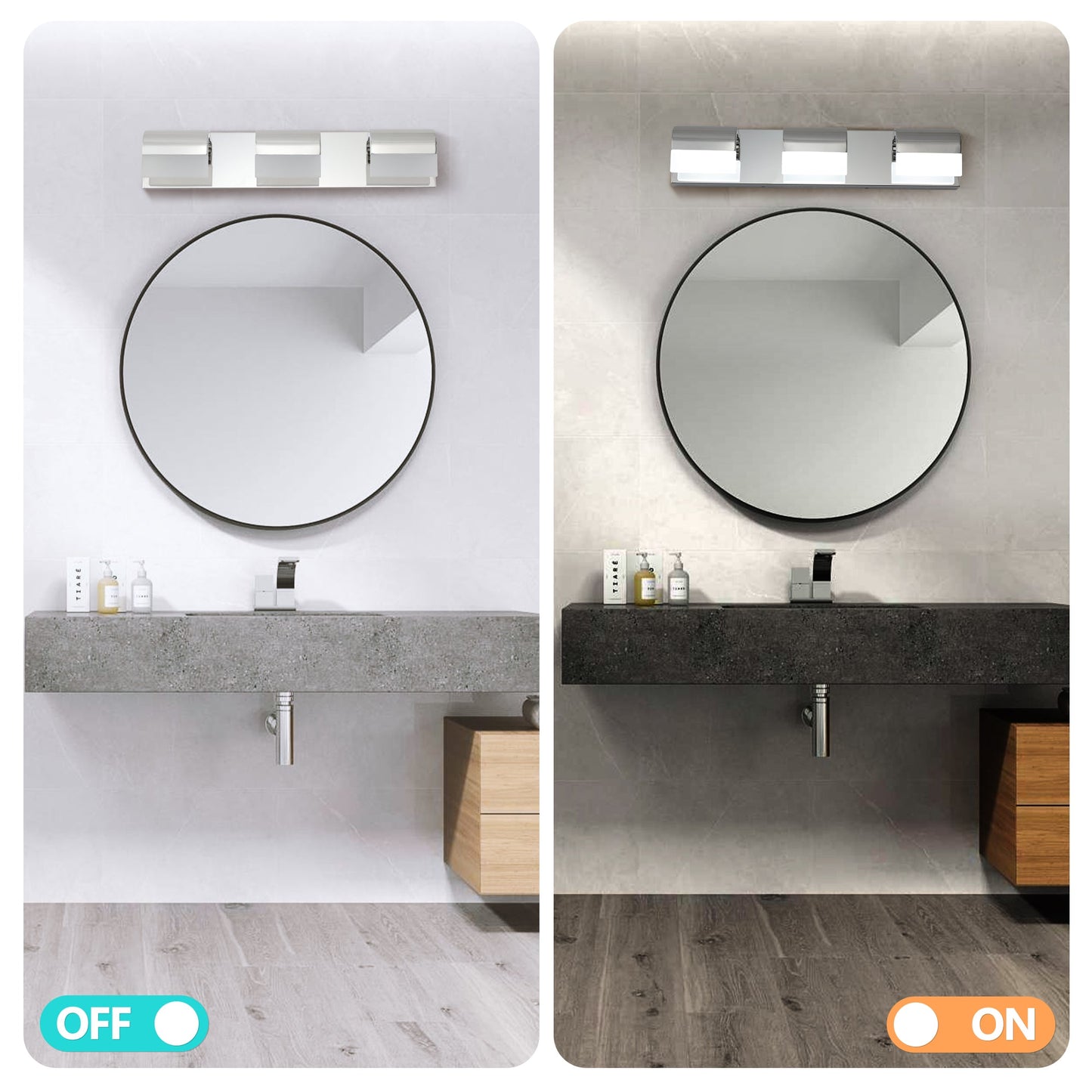 Bathroom Vanity Lighting 3-4-5-6-Light LED Over Mirror Bath Wall Lighting - okeli lights