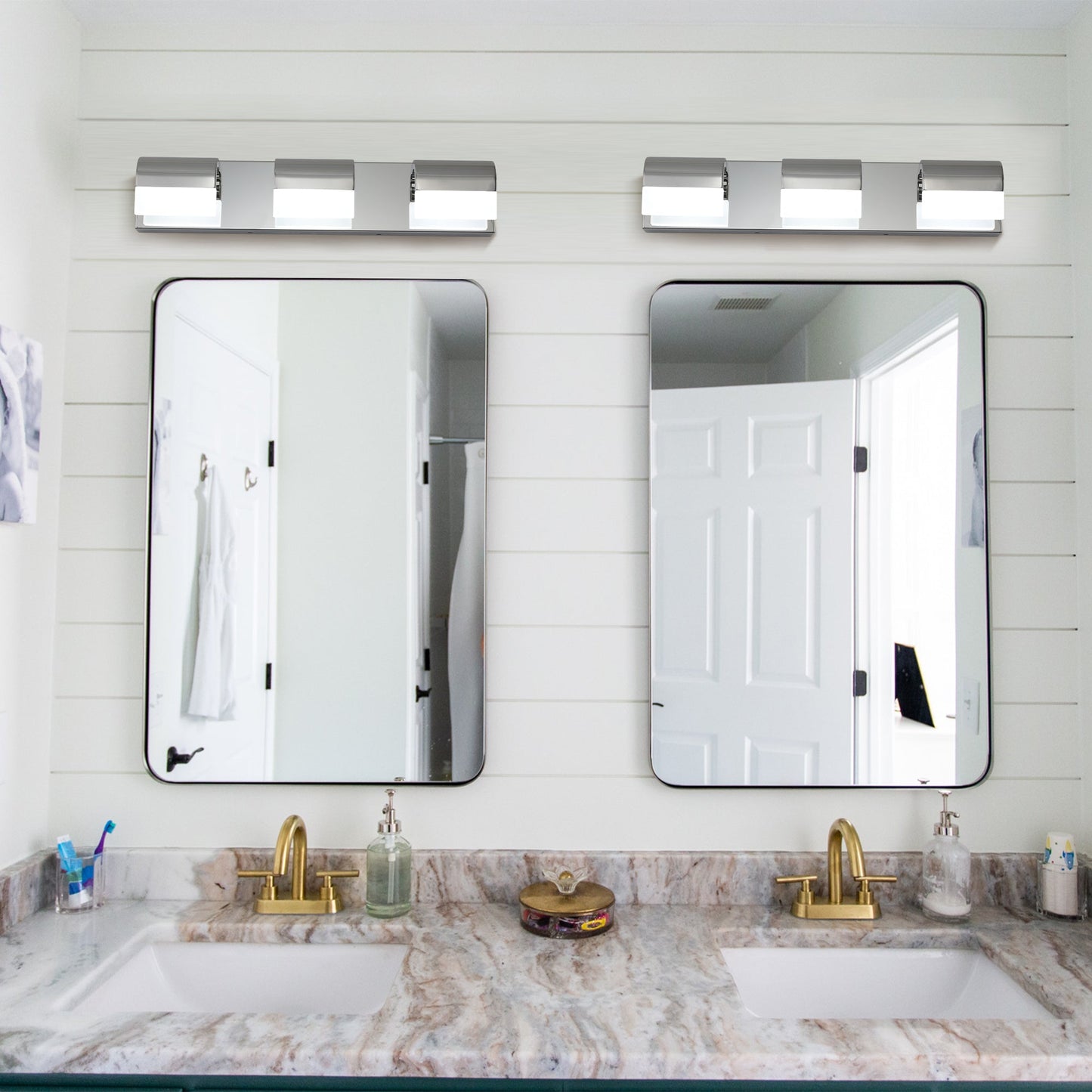 Bathroom Vanity Lighting 3-4-5-6-Light LED Over Mirror Bath Wall Lighting - okeli lights