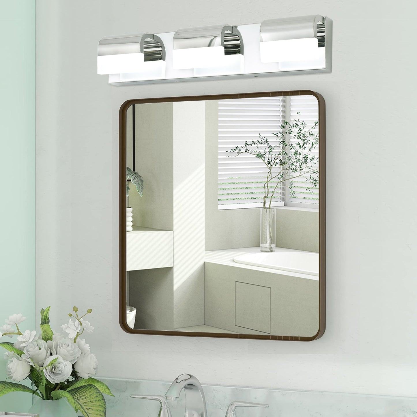 Bathroom Vanity Lighting 3-4-5-6-Light LED Over Mirror Bath Wall Lighting - okeli lights