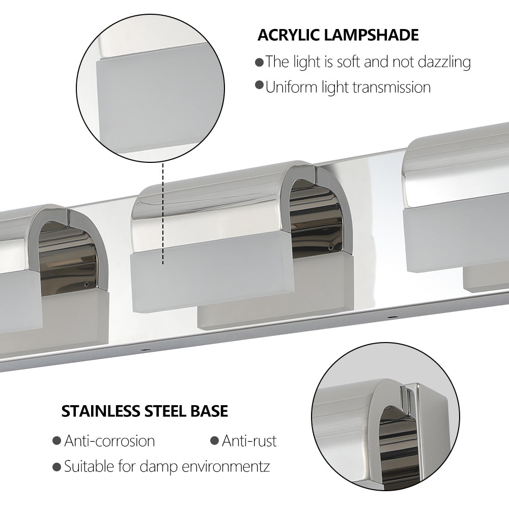 Bathroom Vanity Lighting 3-4-5-6-Light LED Over Mirror Bath Wall Lighting - okeli lights