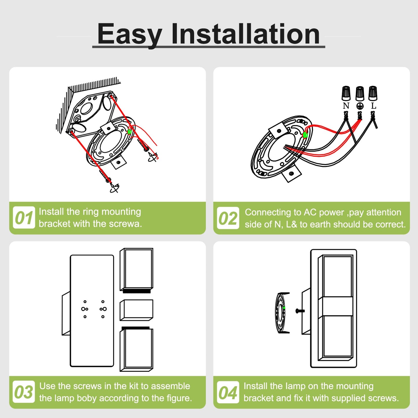LED Wall Mounted Light Modern Indoor Dimmable Wall Light Fixture 2-pack - okeli lights