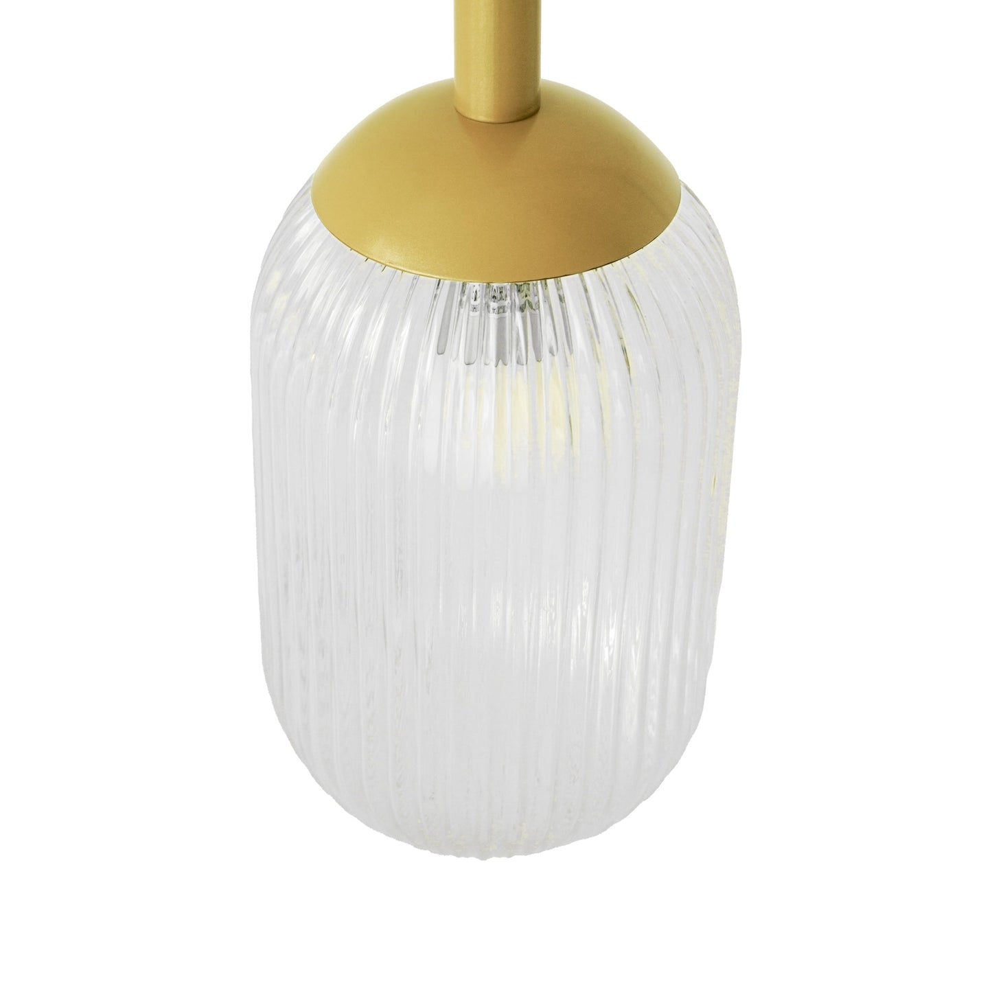 Mid-Century Modern Classic Pendant Lamp Gold and Clear Glass - okeli lights