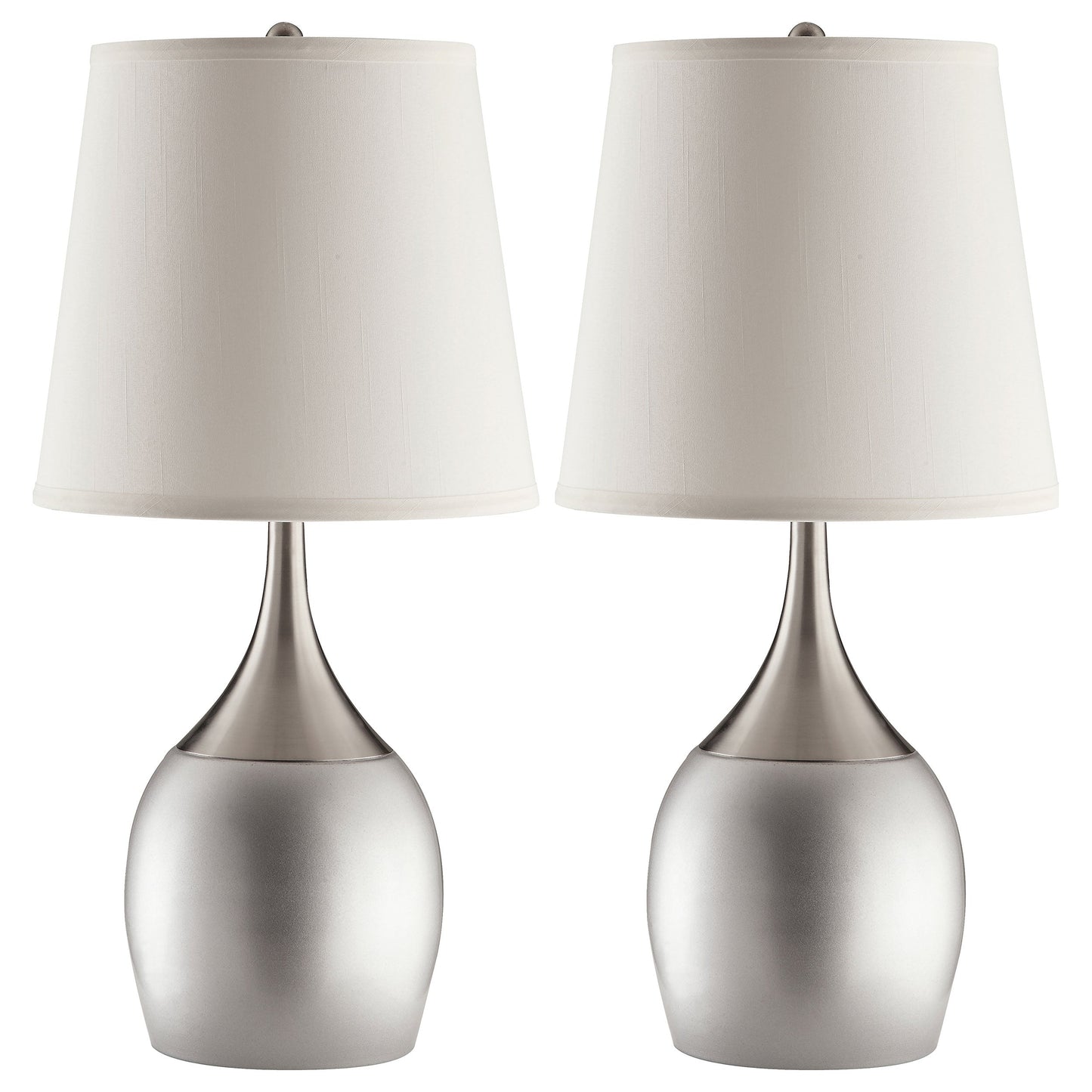 Droplet Silver Empire Shade Urn Table Lamp 2Pack - okeli lights
