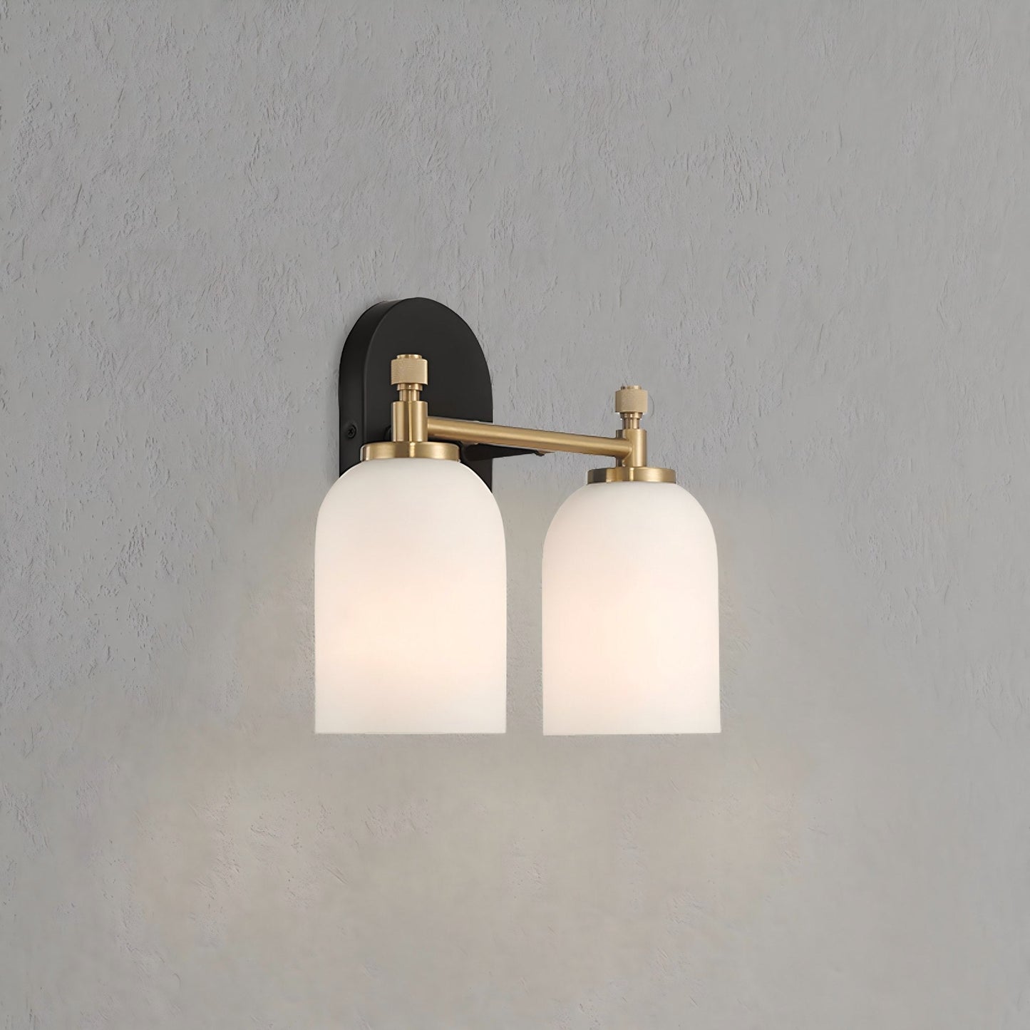 Traditional Style Vanity Over Bathroom Mirror Wall Sconce with White Frosted Glass 2-3-Lights - okeli lights