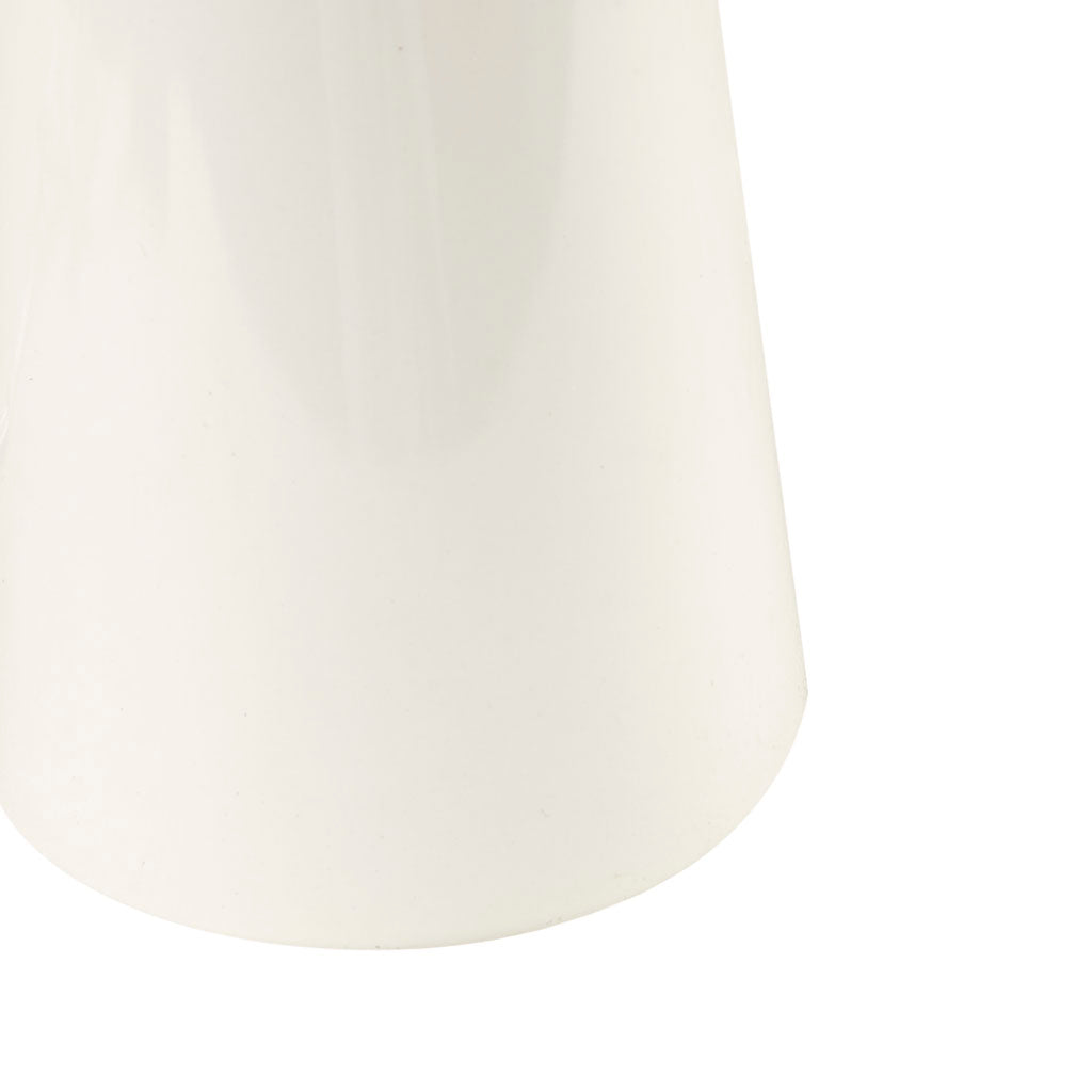 Triangular Ceramic and Wood Table Lamp Cream Brown - okeli lights