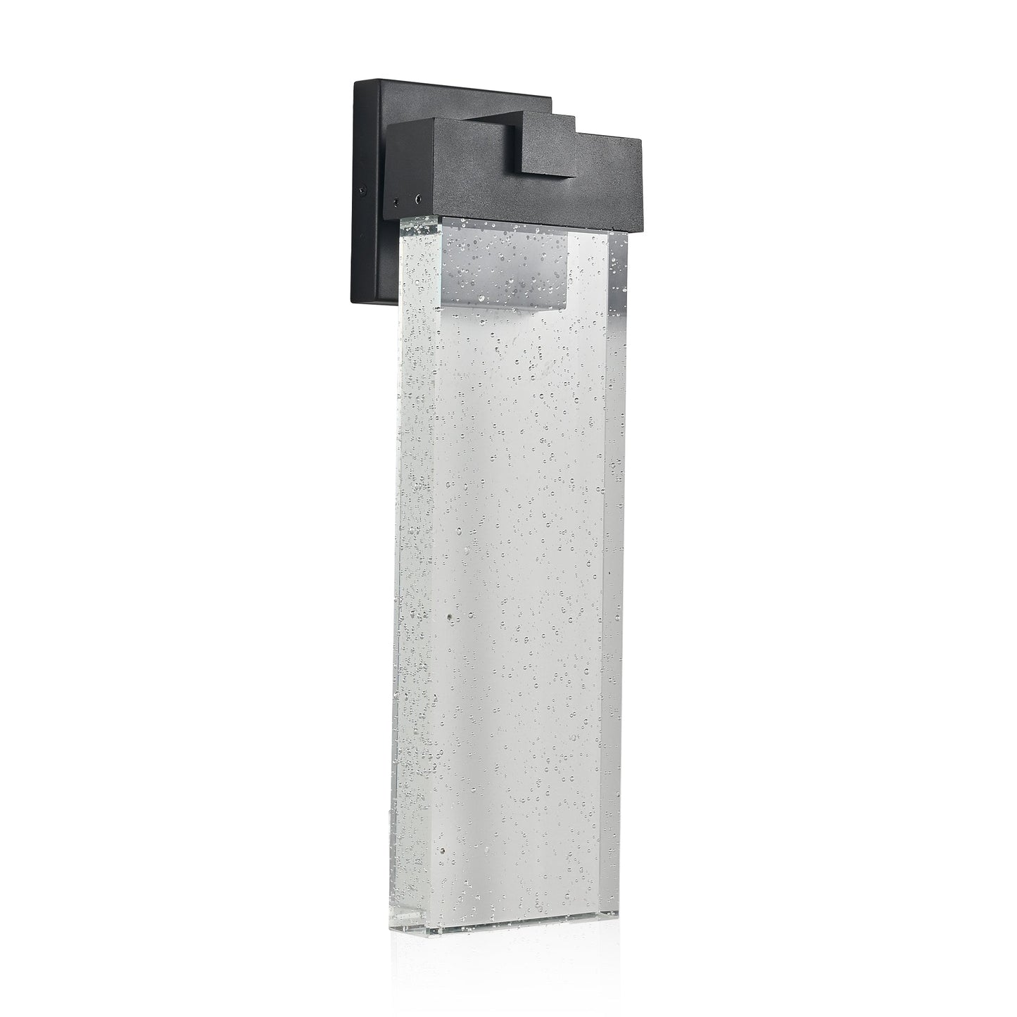 Modern Outdoor Wall Light Fixture Weatherproof LED Wall Sconce with Bubble Crystal Up and Down Lighting - okeli lights
