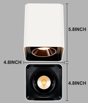 Modern LED Dimmable Ceiling Light Fixtures 20W 1300LM 2700K-6000K Cuboidal 3-pack - okeli lights