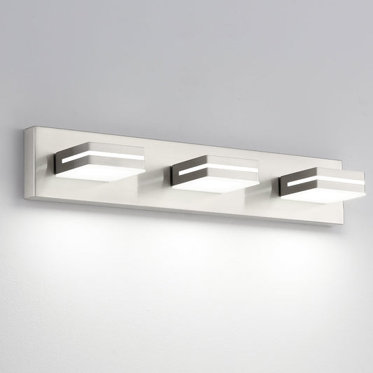 Bathroom Vanity Light Brushed Nickel Modern 24W LED 350° Adjustable Lamp Head ETL Listed - okeli lights