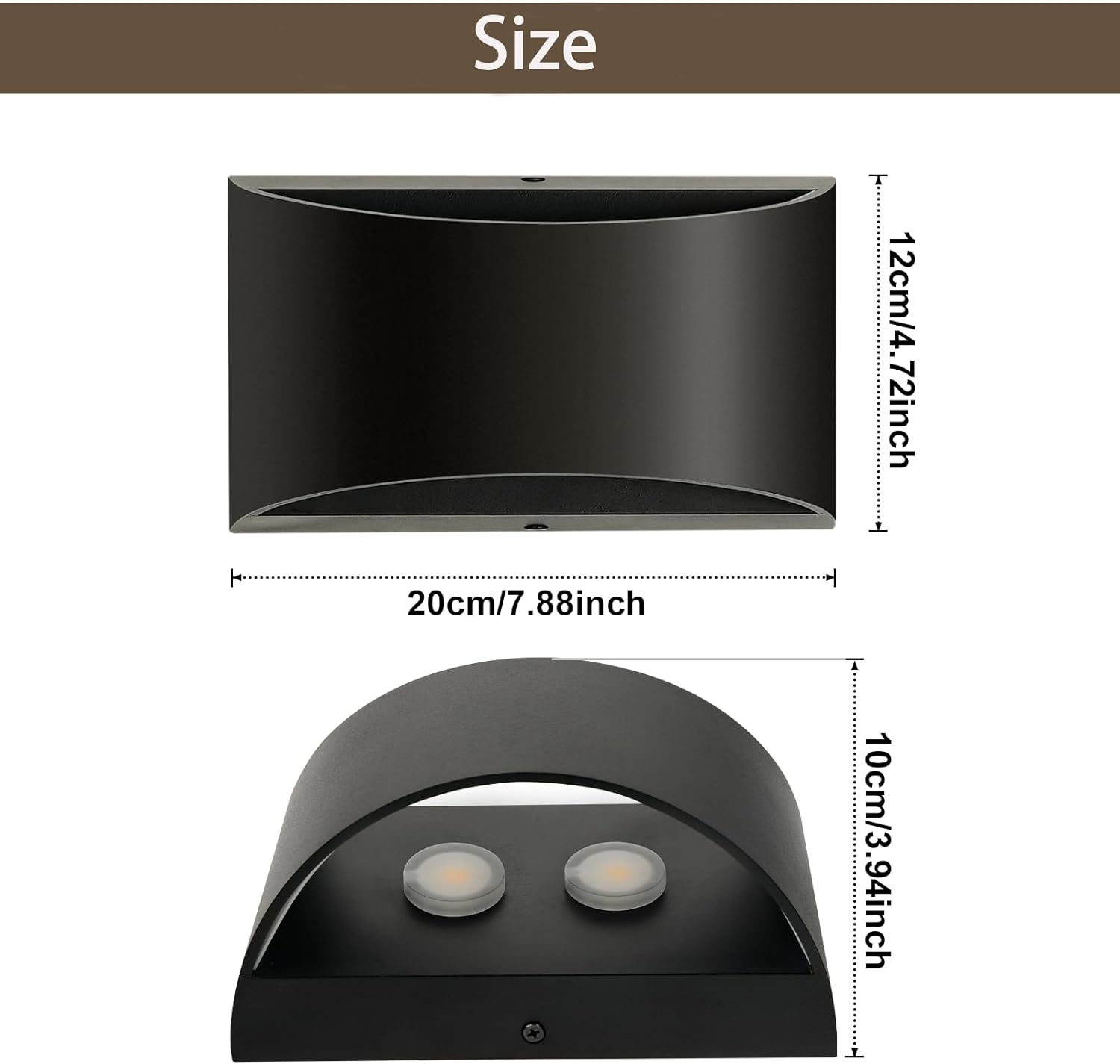 OKELI Modern Black LED Wall Sconces, Up and Down Indoor Wall Lights - okeli lights