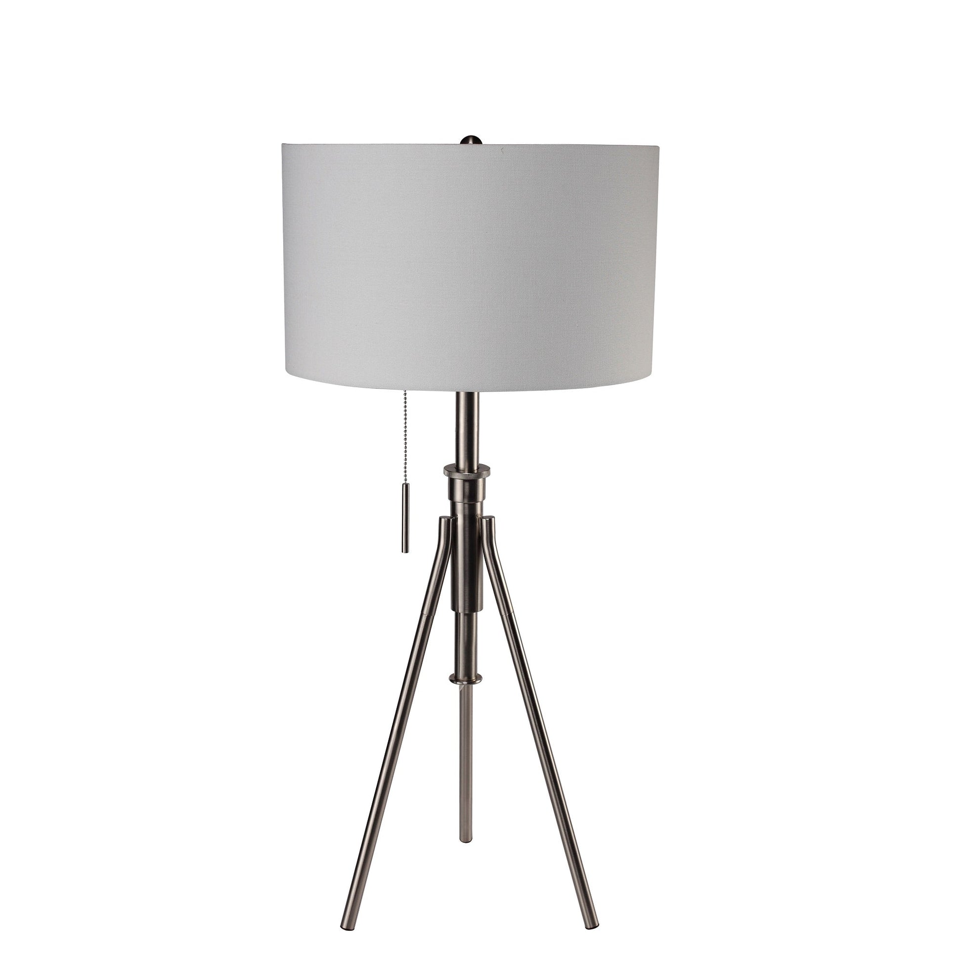 32-37"H Adjustable Tripod Table Lamp Fabric Shade Lighting - okeli lights