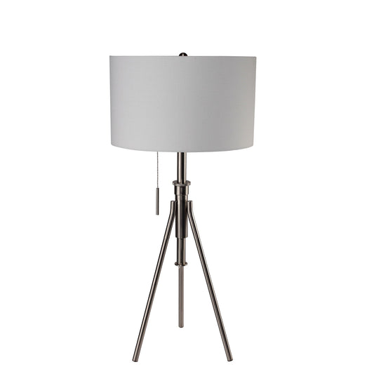 32-37"H Adjustable Tripod Table Lamp Fabric Shade Lighting - okeli lights