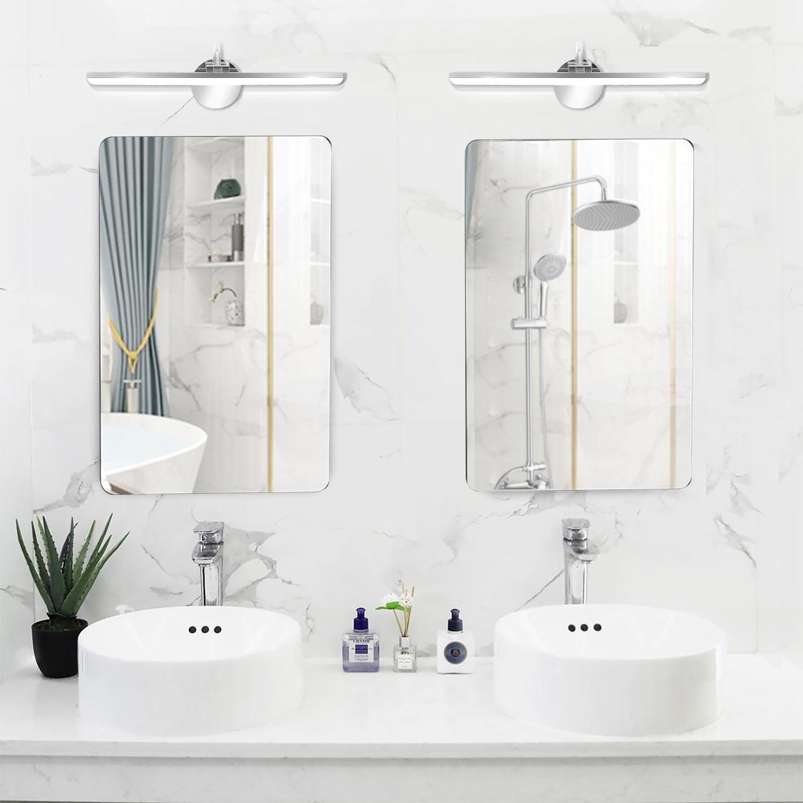 Bathroom Light Fixtures 180°Rotatable Dimmable LED Vanity Light Stainless Steel - okeli lights