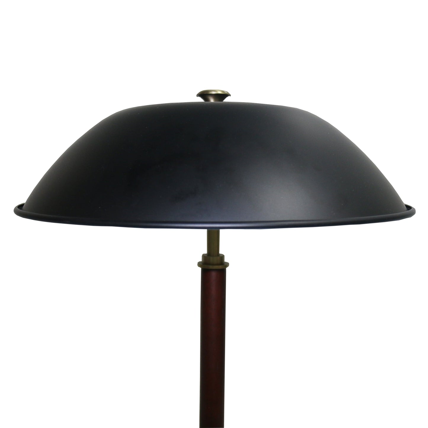 Black Umbrella Shaped Table Lamp Walnut Finish Bronze 110V - okeli lights