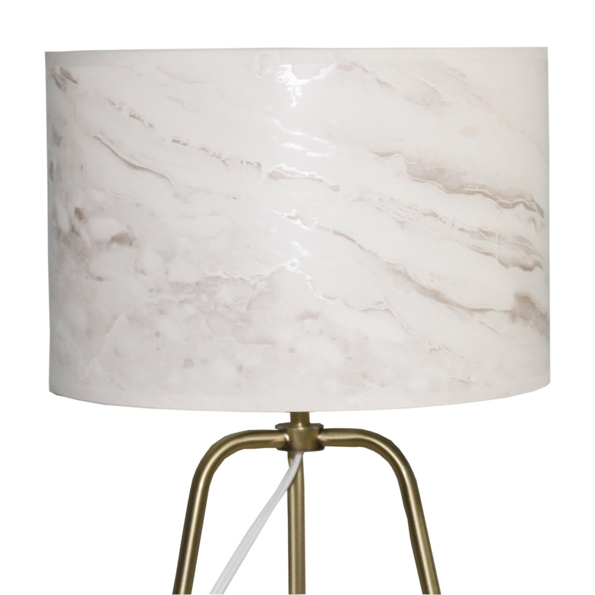 Table Lamp Marble Lampshade Bronze Metal Base Modern Stylish Classic Desk Lamp - okeli lights