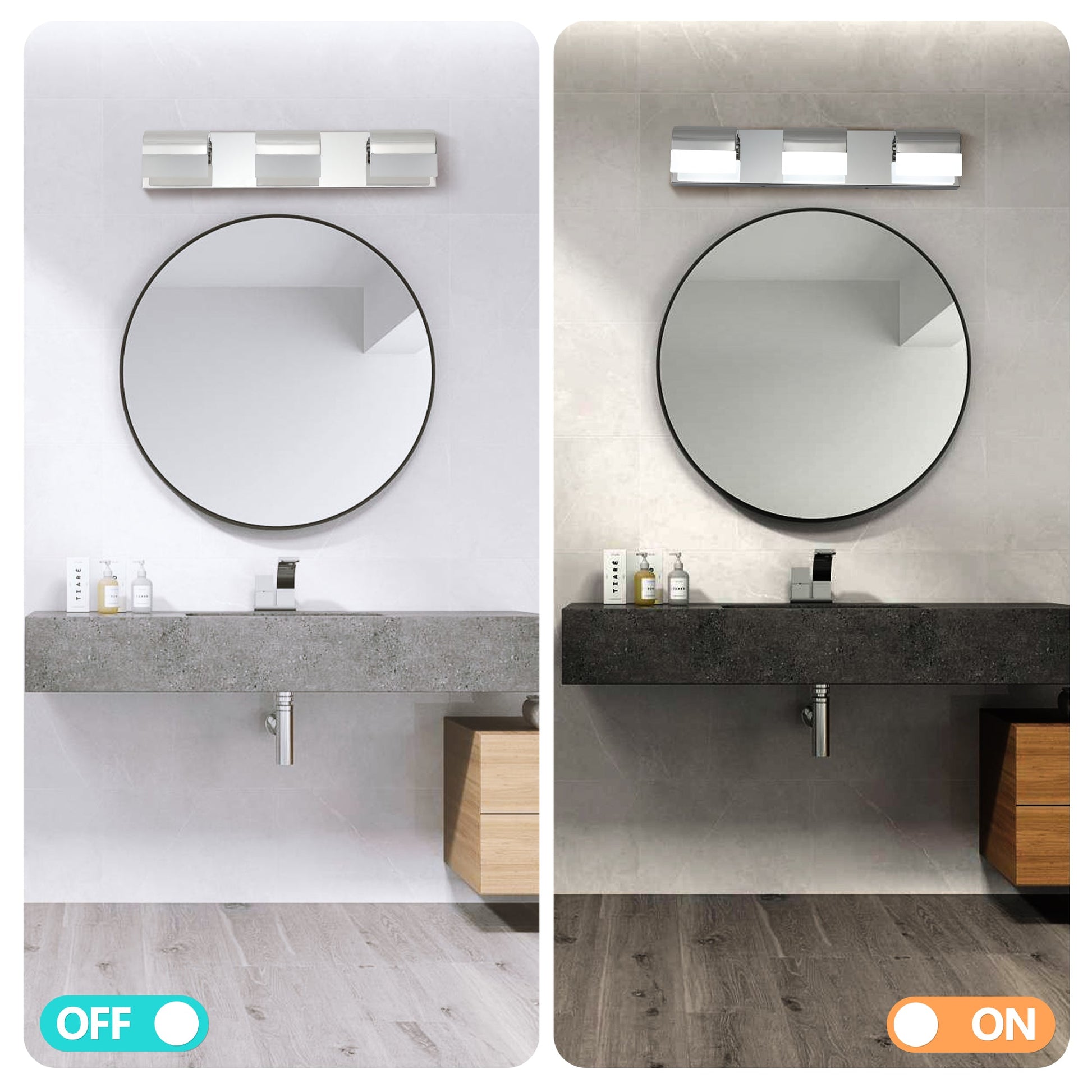 Bathroom Vanity Lighting 3-4-5-6-Light LED Over Mirror Bath Wall Lighting - okeli lights
