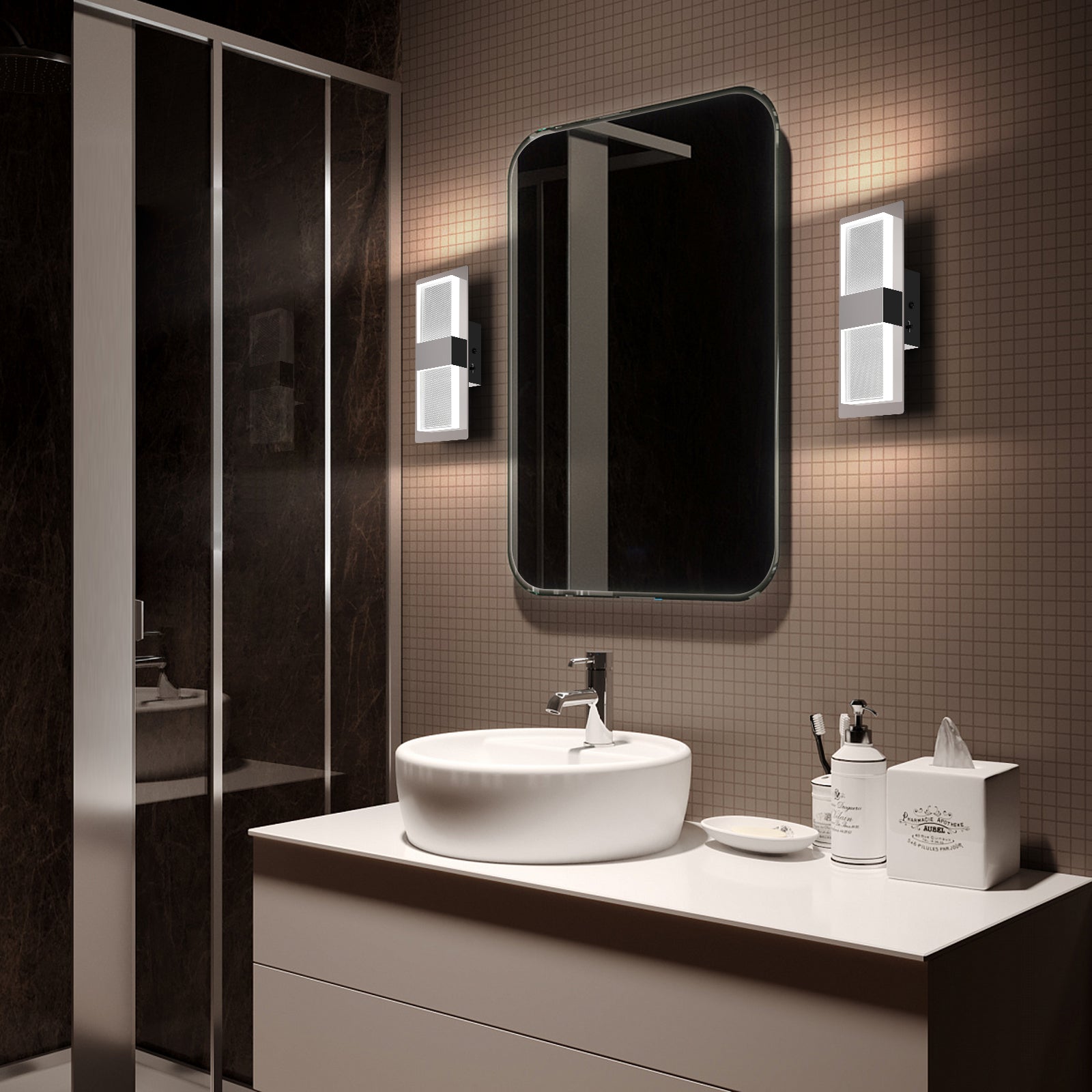 LED Wall Mounted Light Modern Indoor Dimmable Wall Light Fixture 2-pack - okeli lights