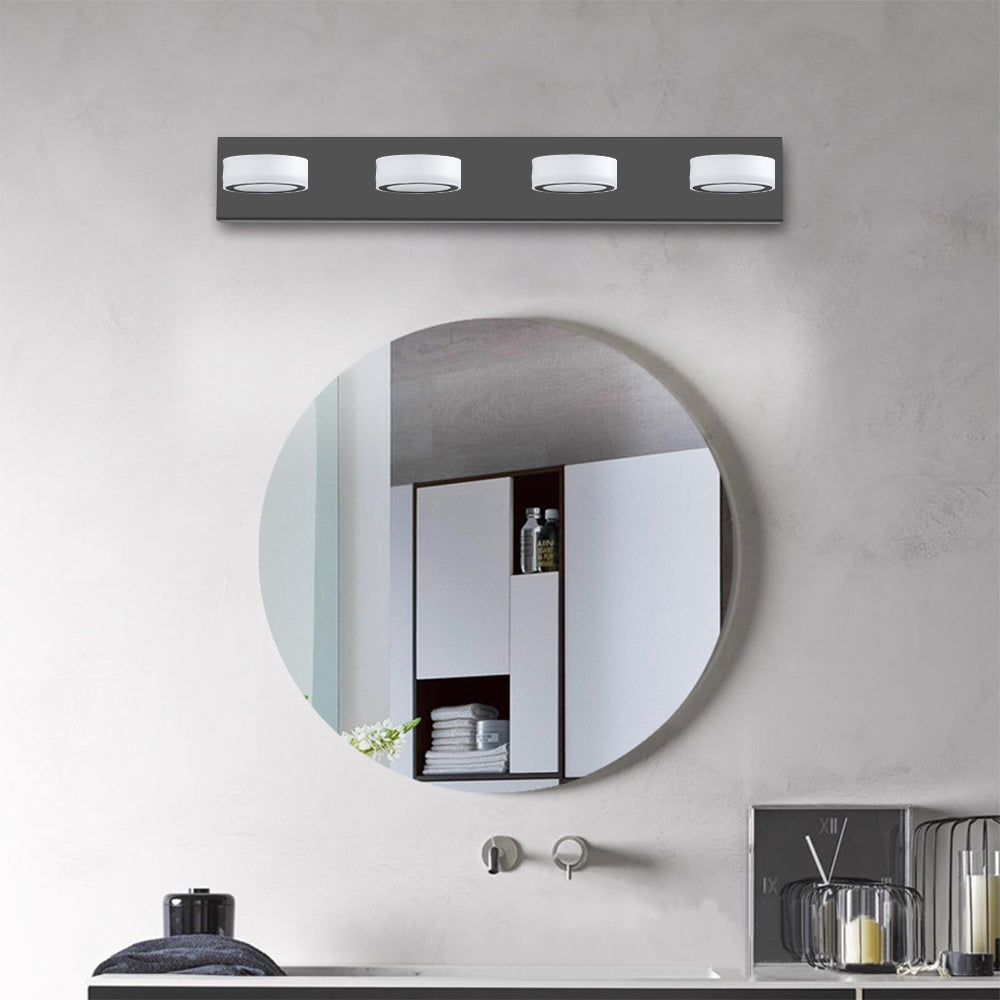 Modern LED Vanity Light Fixture 7-6-5-4-Light Black Bathroom Wall Sconce Dimmable - okeli lights