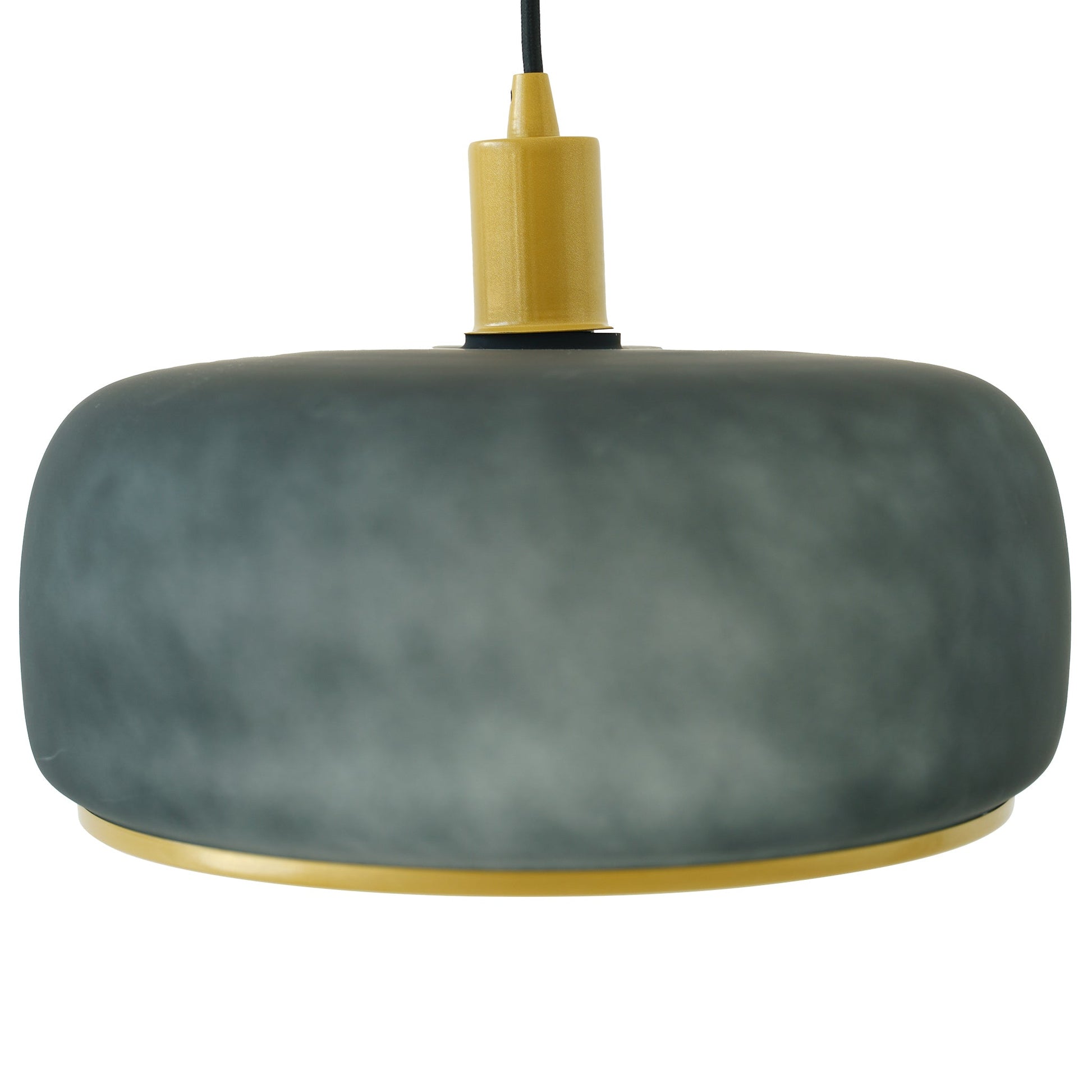 Pendant Lamp Glass Metal Black Sprayed and Gold Lighting - okeli lights