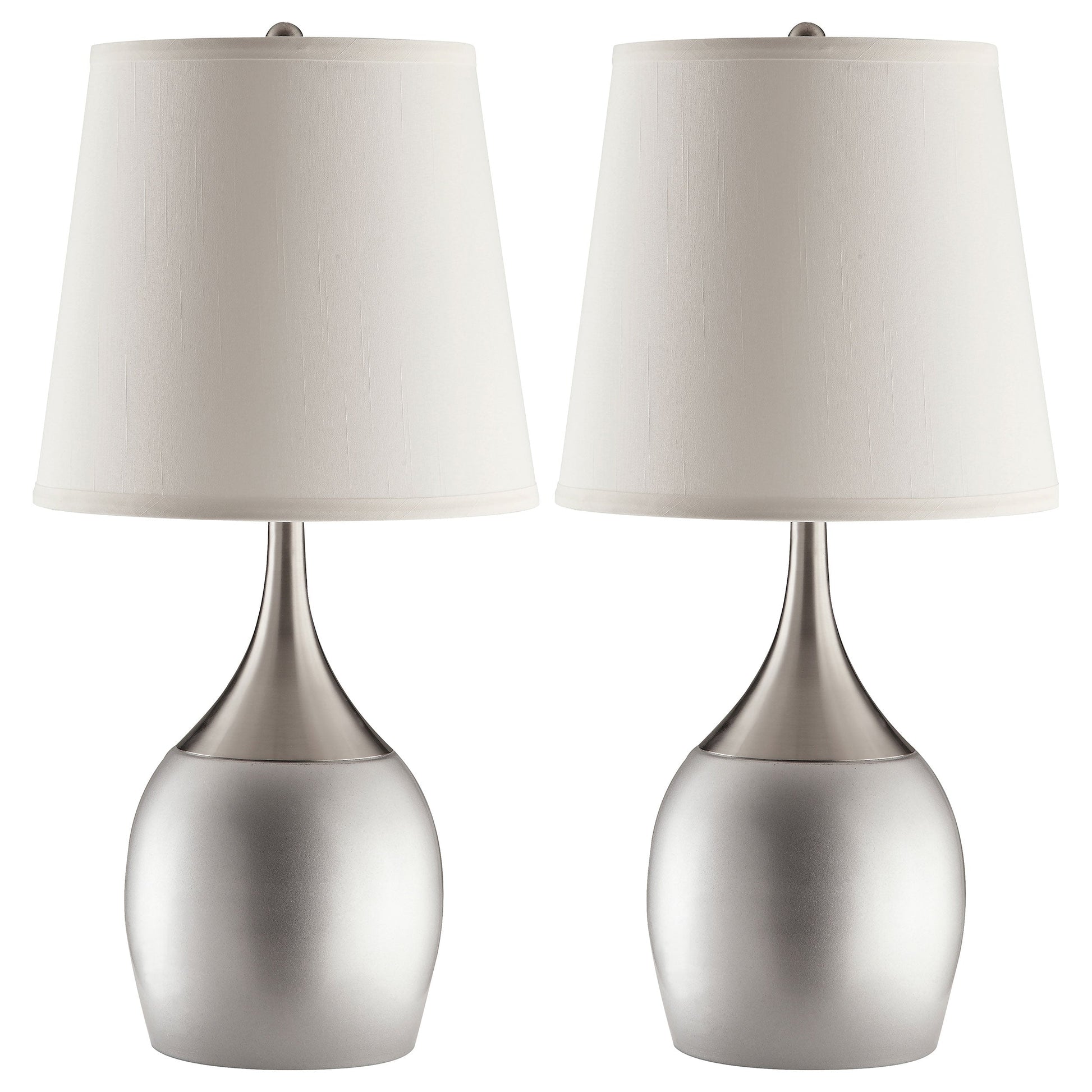Droplet Silver Empire Shade Urn Table Lamp 2Pack - okeli lights