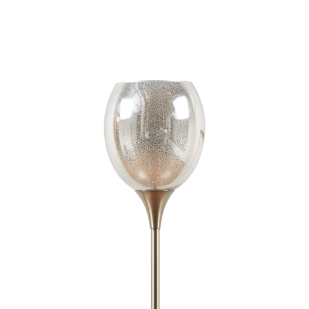 Simple Elegant Uplight Floor Lamp with Mercury Glass Shade - okeli lights
