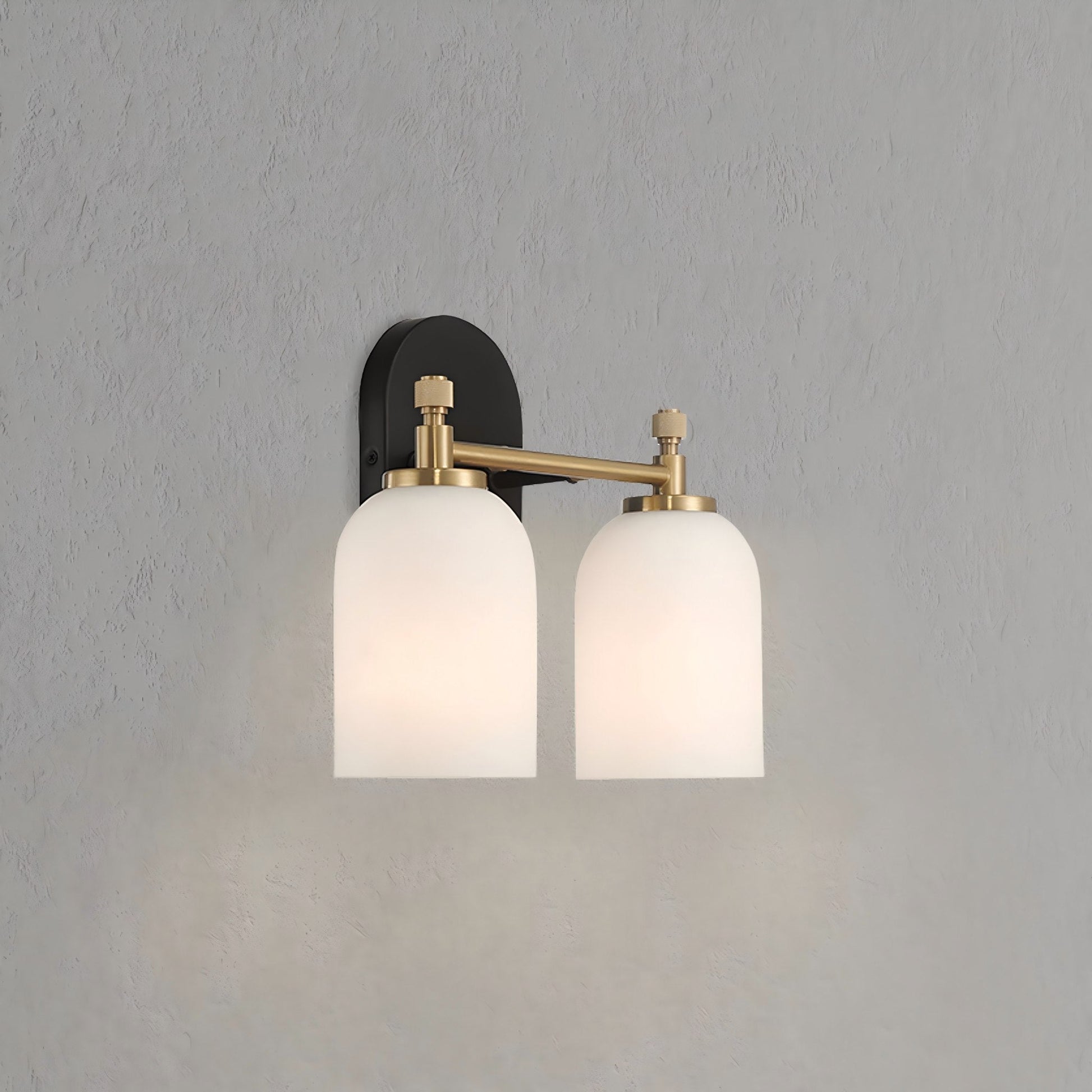Traditional Style Vanity Over Bathroom Mirror Wall Sconce with White Frosted Glass 2-3-Lights - okeli lights