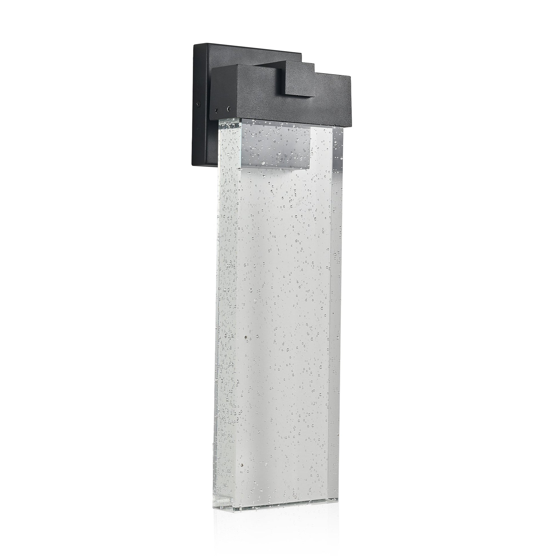 Modern Outdoor Wall Light Fixture Weatherproof LED Wall Sconce with Bubble Crystal Up and Down Lighting - okeli lights